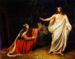 Image of On the first day of the week, Mary of Magdala came to the tomb early in the morning, while it was still dark, and saw the stone removed from the tomb. (John 20)