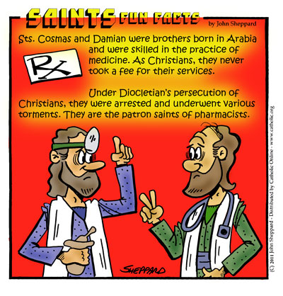 Sts. Cosmas & Damian Saints Fun Facts for Sts. Cosmas & Damian