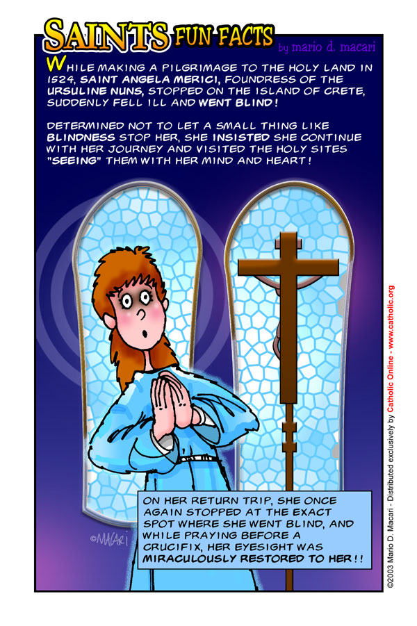 St. Angela Merici Saints Fun Facts for St. Angela Merici