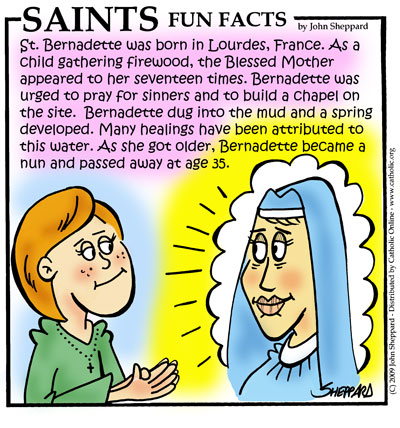 Saints Fun Facts for St. Bernadette