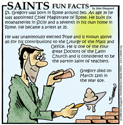 Pope Saint Gregory the Great Saints Fun Facts for Pope Saint Gregory the Great